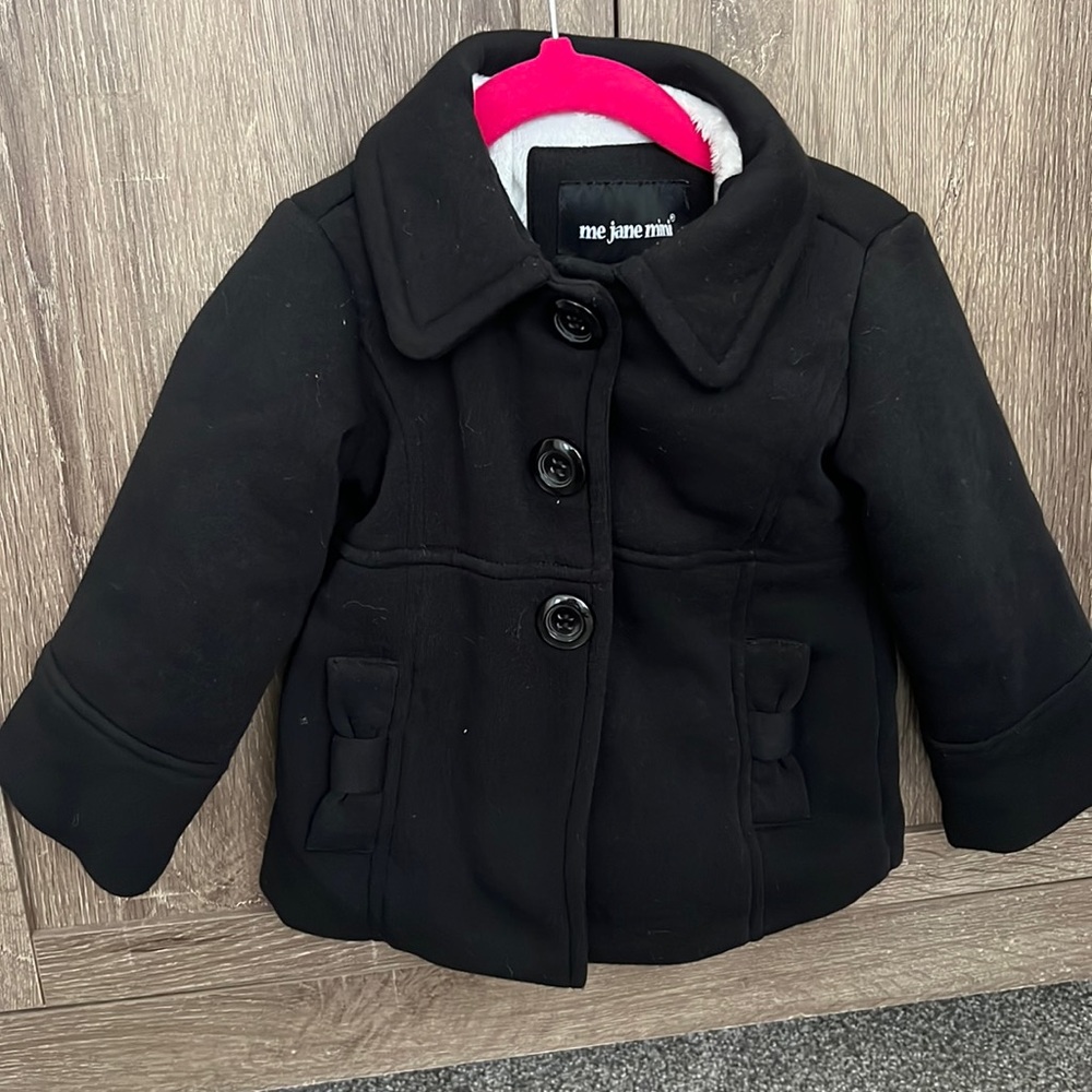 Little girls black coat
